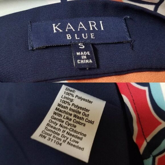 𝅺KAARI Blue 3/4 Sleeve Cold Shoulder Shift Dress - Picture 8 of 8